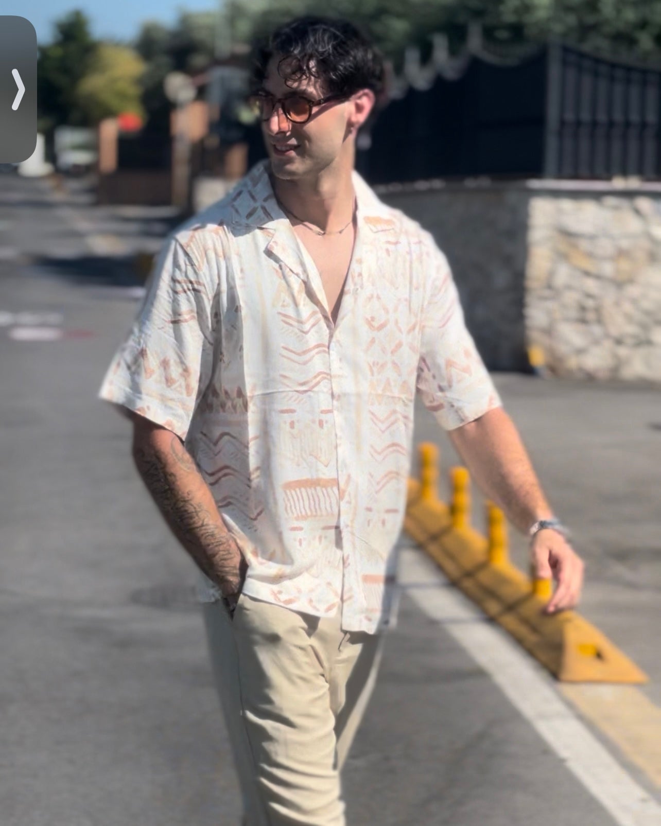 Camicia estiva con fantasia