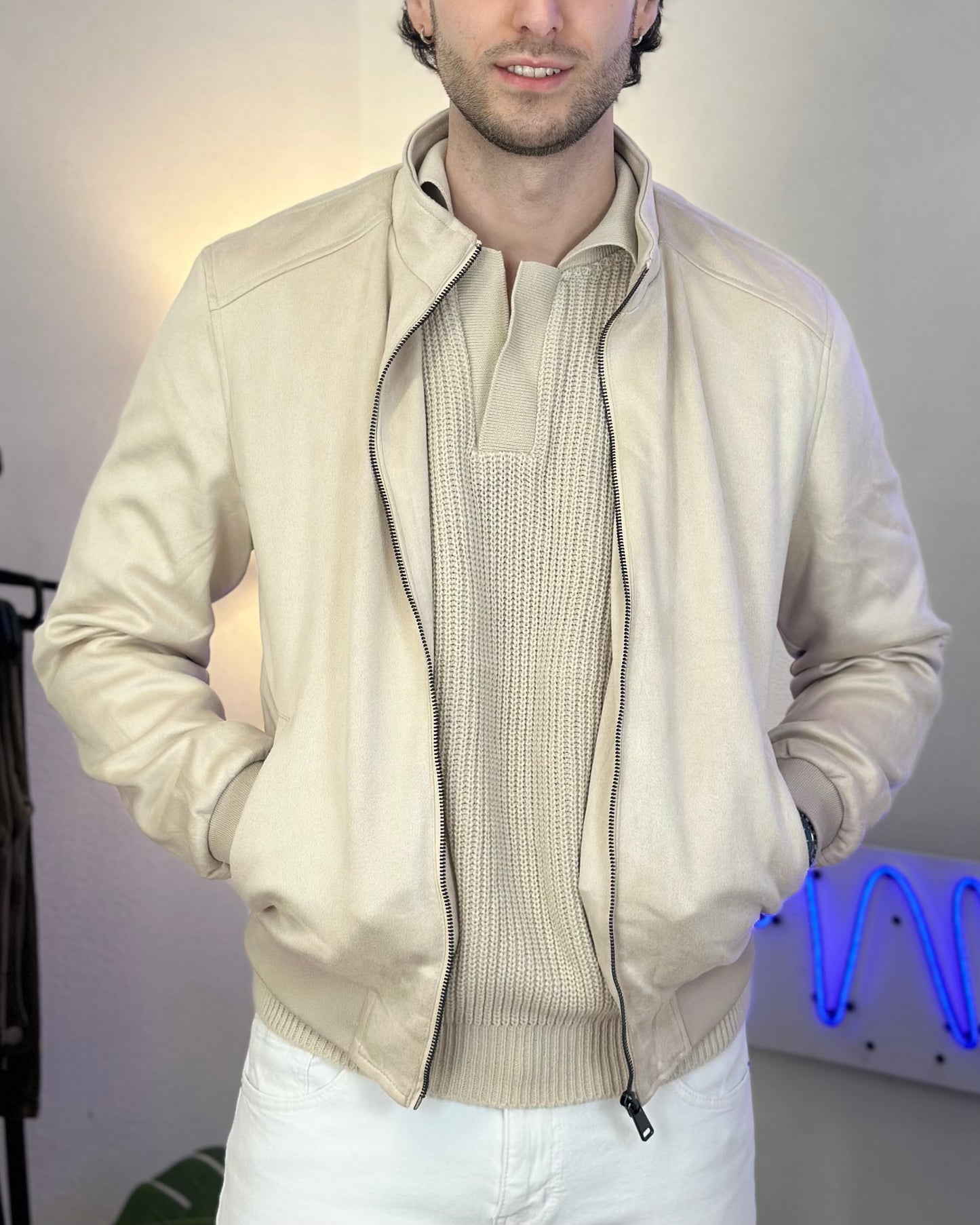 Giacca in Velluto col. Beige