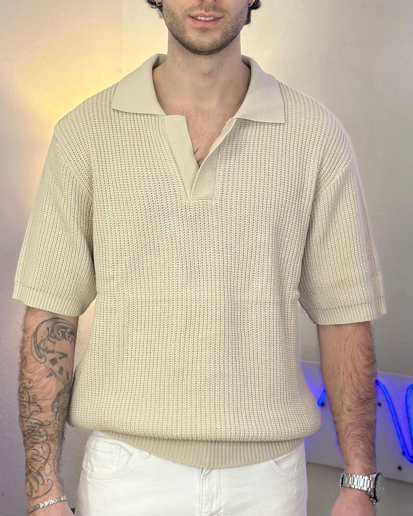 Polo Oversize col. Bianco