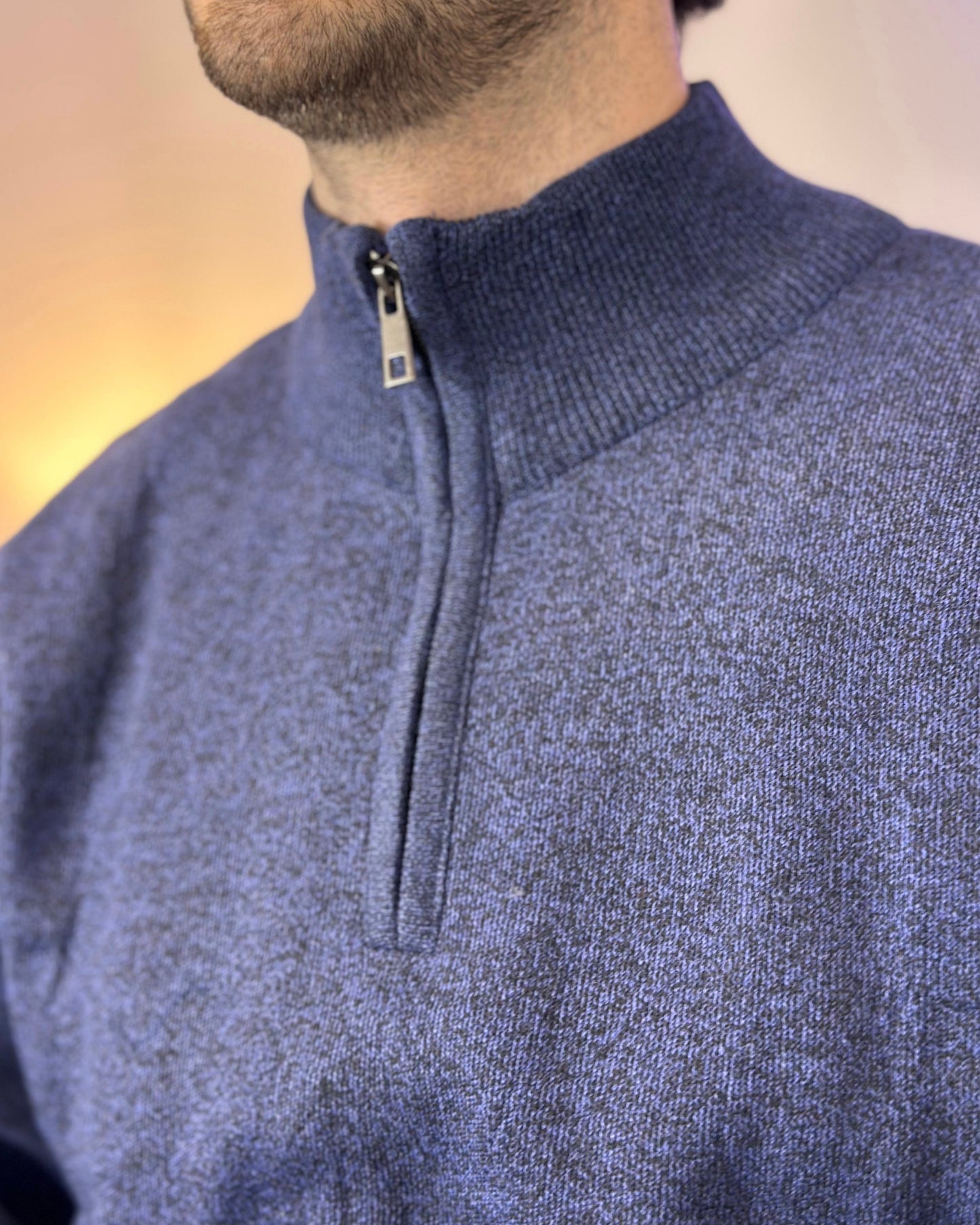 Maglione a Collo Alto con Zip