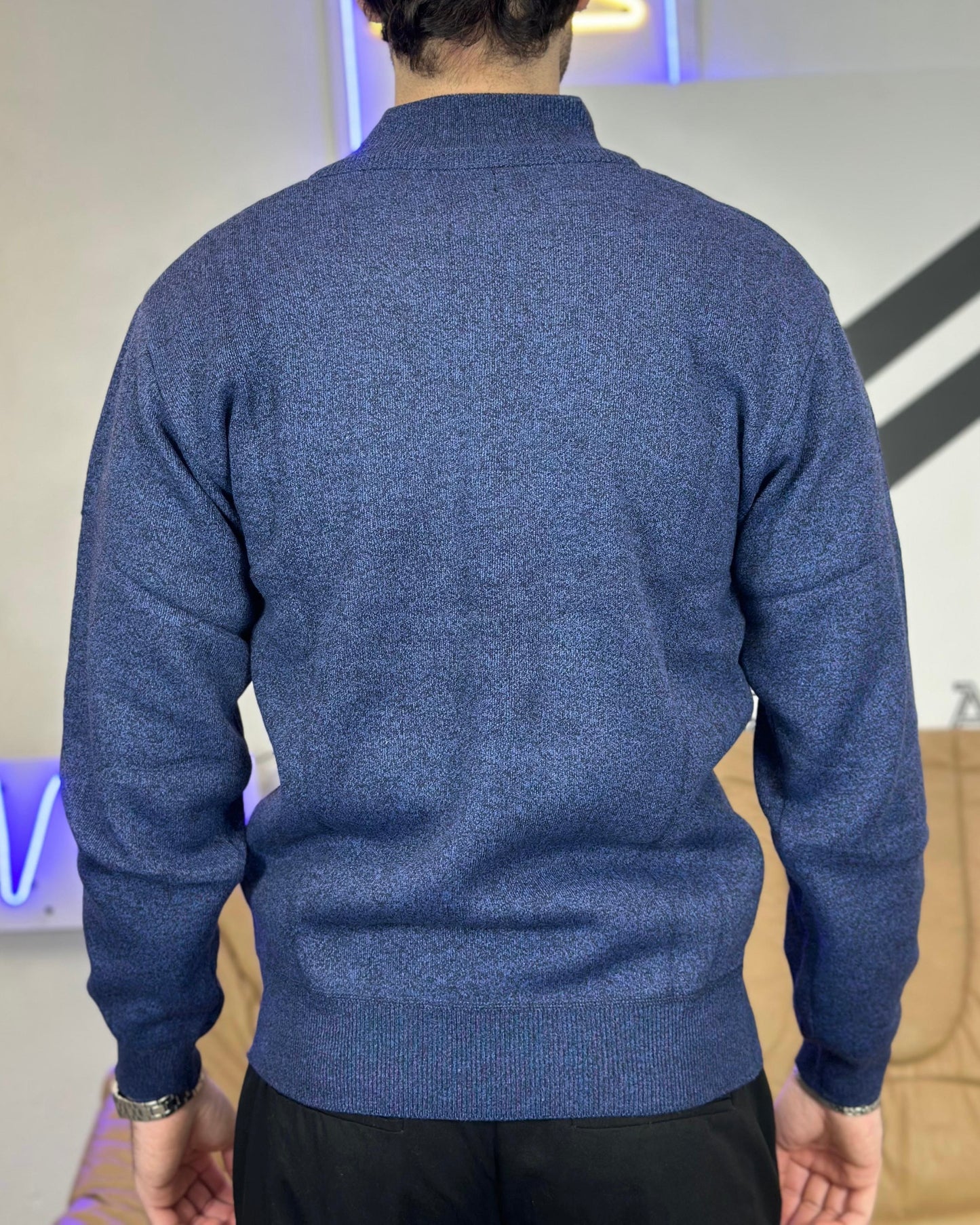 Maglione a Collo Alto con Zip