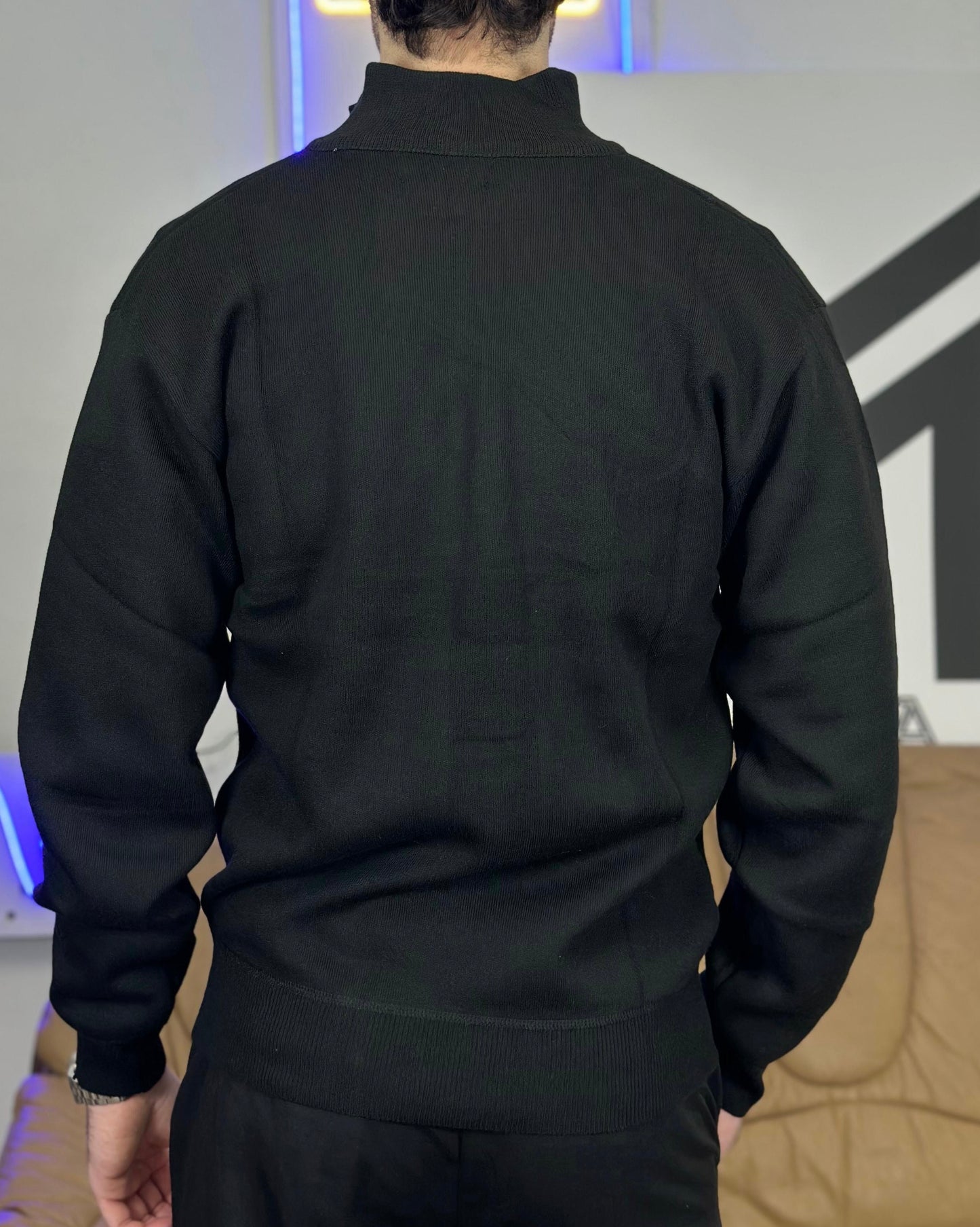 Maglione a Collo Alto con Zip