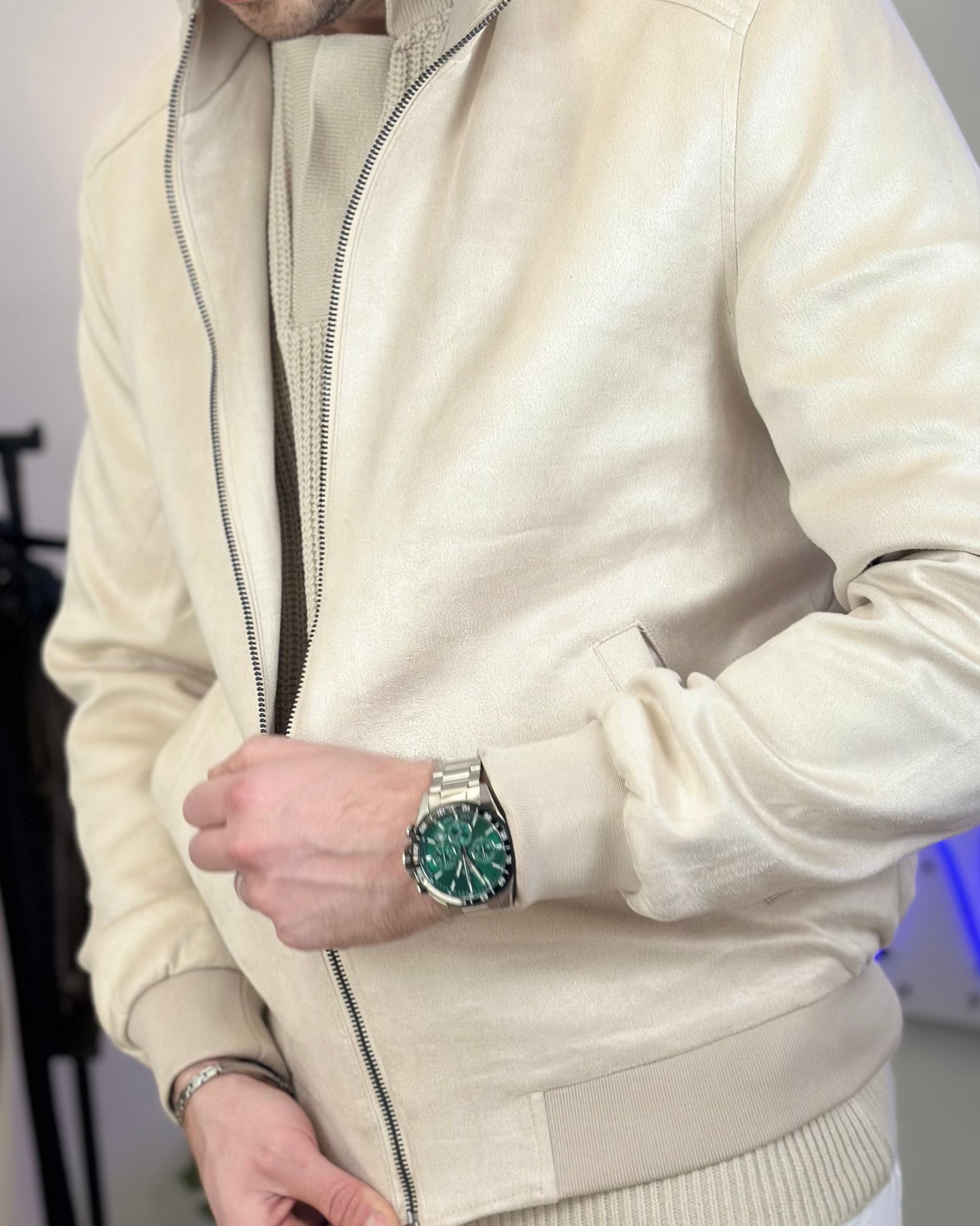 Giacca in Velluto col. Beige