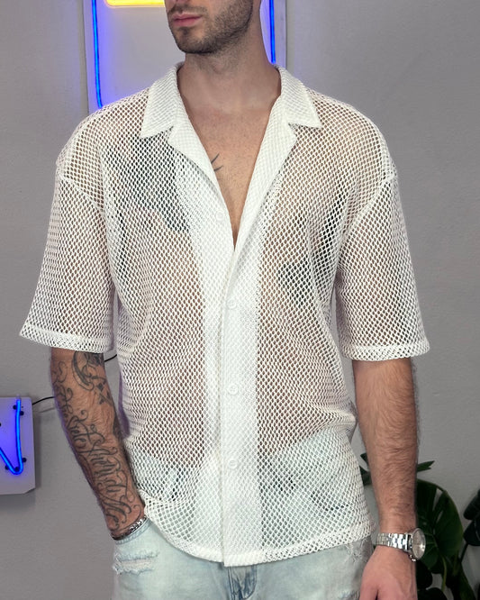 Camicia Traforata col. Bianco
