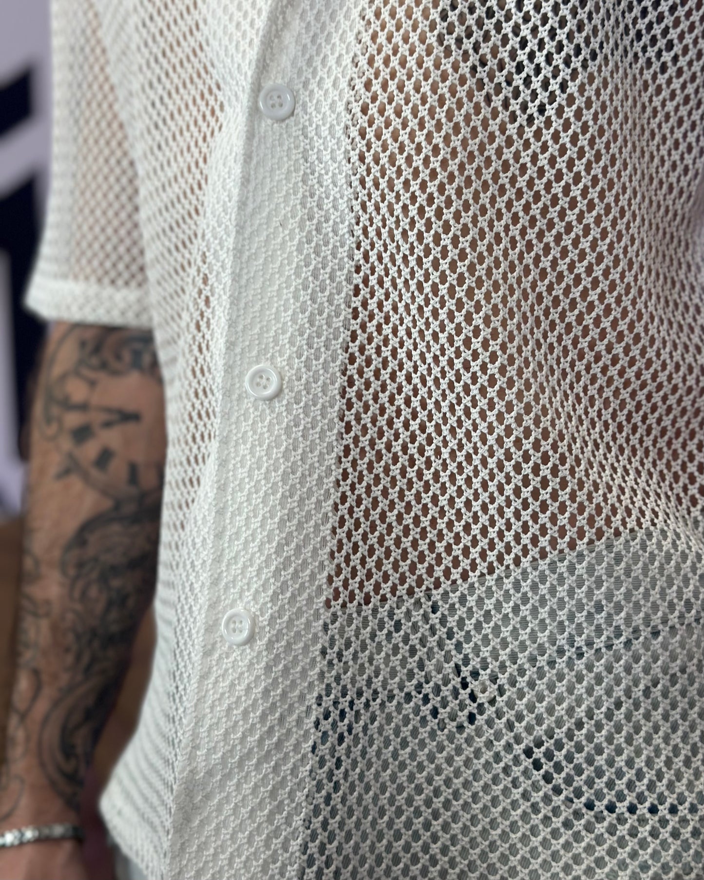 Camicia Traforata col. Bianco