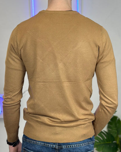 Maglione Pullover Leggero col. Marrone Chiaro