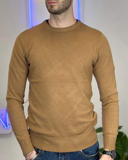 Maglione Pullover Leggero col. Marrone Chiaro