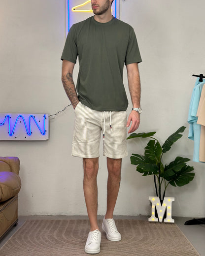 Bermuda a Righe con Laccio