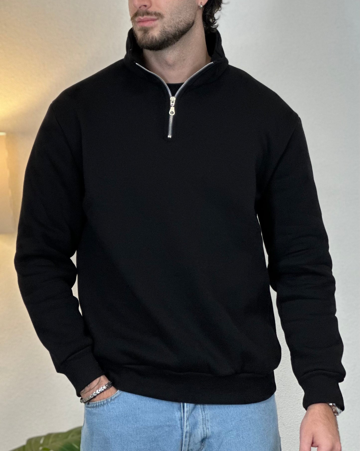 Maglione Felpato con Zip
