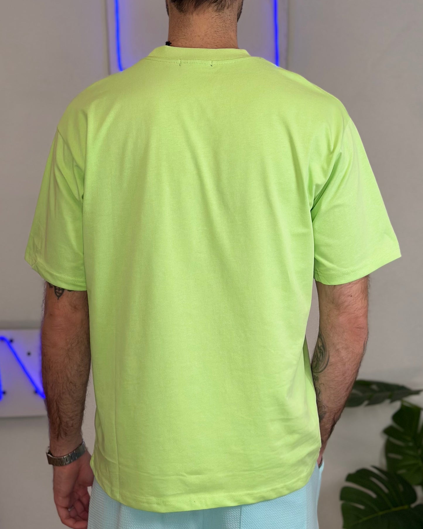 Maglia T-Shirt Oversize col. Verde Fluo