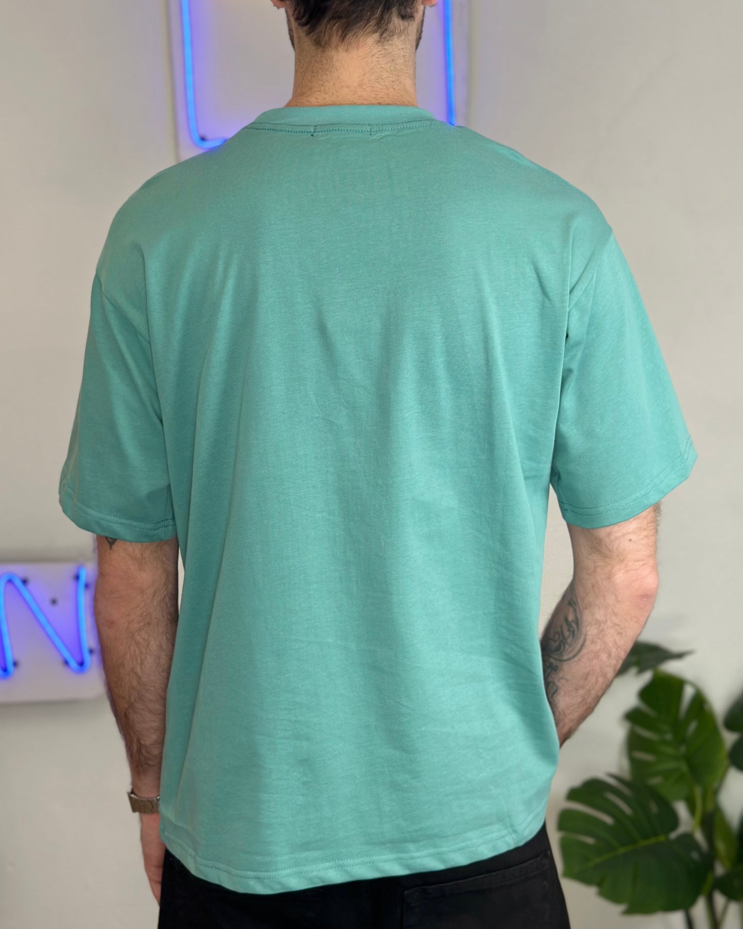 Maglia T-Shirt Oversize col. Verde Petrolio