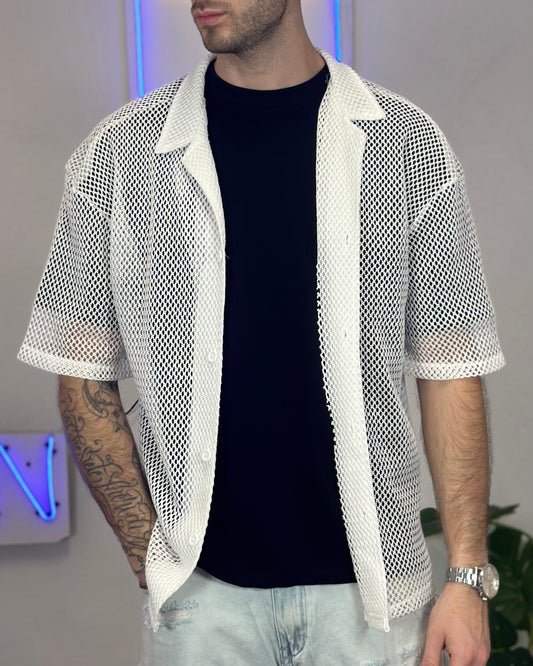Camicia Traforata col. Bianco